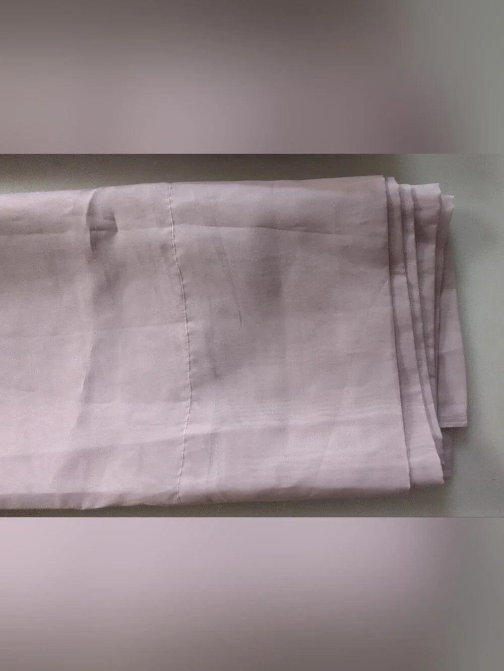 Voile Pale Lilac Sheer Curtains, Translucent Fabric. Rod Pocket. 2 Panels.